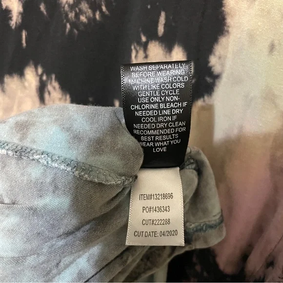 Torrid Mini Super Soft Knits Trapeze V-Neck Dress Tie dye black Plus Size 5X - Picture 10 of 15